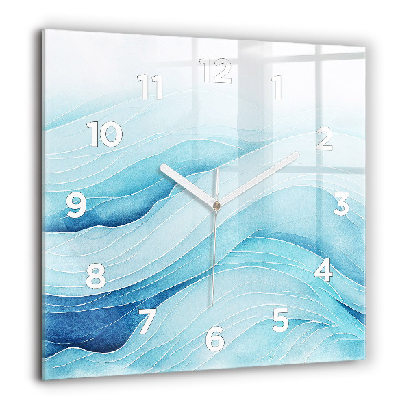 Reloj de pared cuadrado Nubes azules