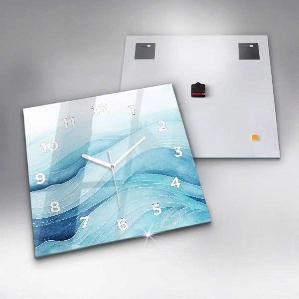 Reloj de pared cuadrado Nubes azules