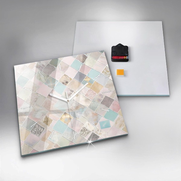 Reloj cuadrado Azulejos de colores
