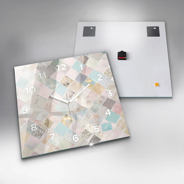 Reloj cuadrado Azulejos de colores