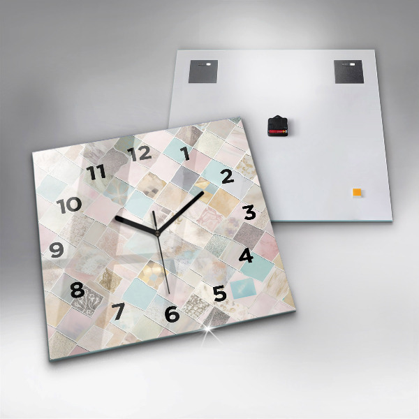 Reloj cuadrado Azulejos de colores