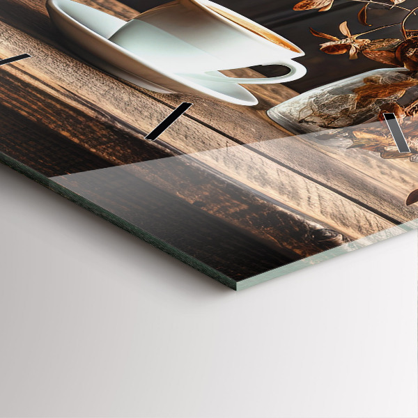 Reloj de pared cuadrado Taza de café