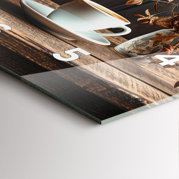 Reloj de pared cuadrado Taza de café