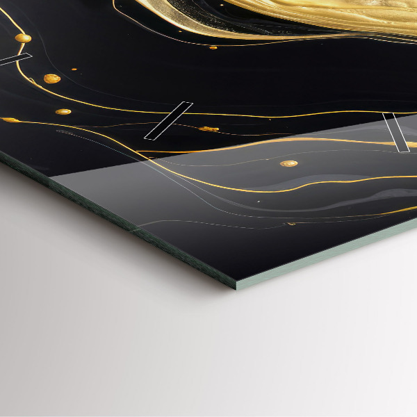 Reloj cuadrado Mármol dorado