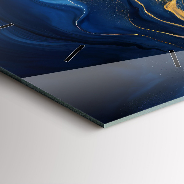 Reloj de pared cuadrado Mármol azul