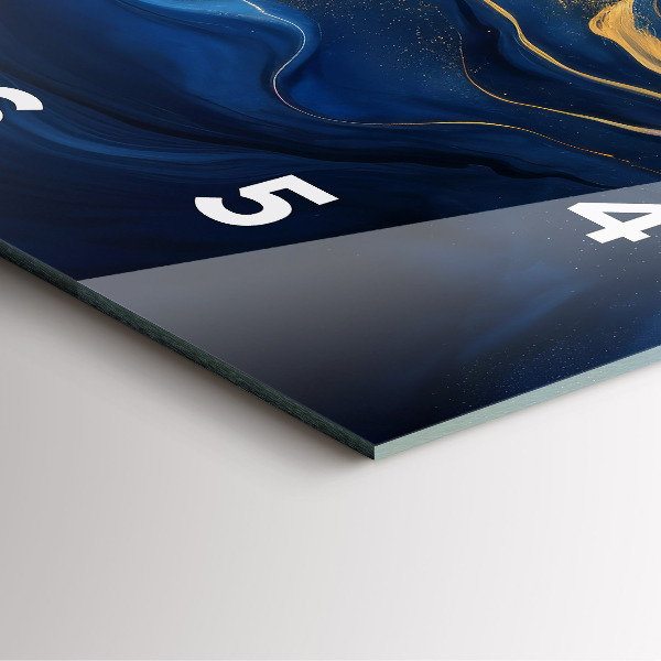 Reloj de pared cuadrado Mármol azul