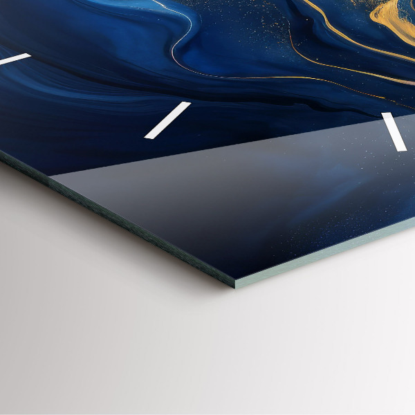 Reloj de pared cuadrado Mármol azul