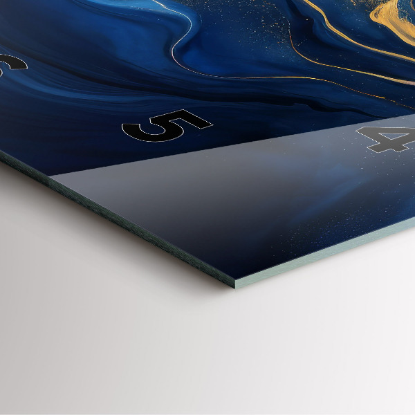 Reloj de pared cuadrado Mármol azul