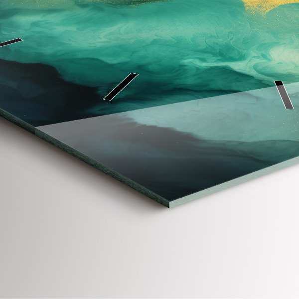 Reloj cuadrado Mármol verde