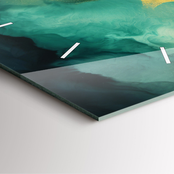 Reloj cuadrado Mármol verde