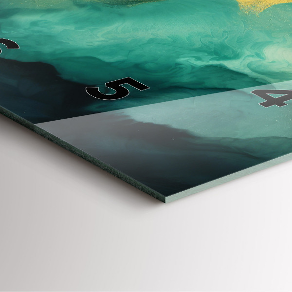 Reloj cuadrado Mármol verde