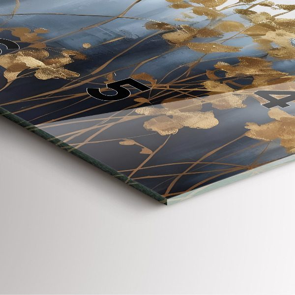 Reloj cuadrado Flores abstractas