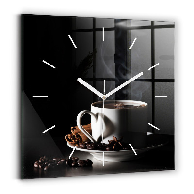 Reloj cuadrado Taza de café