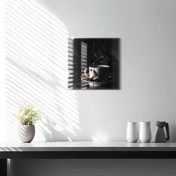 Reloj cuadrado Taza de café