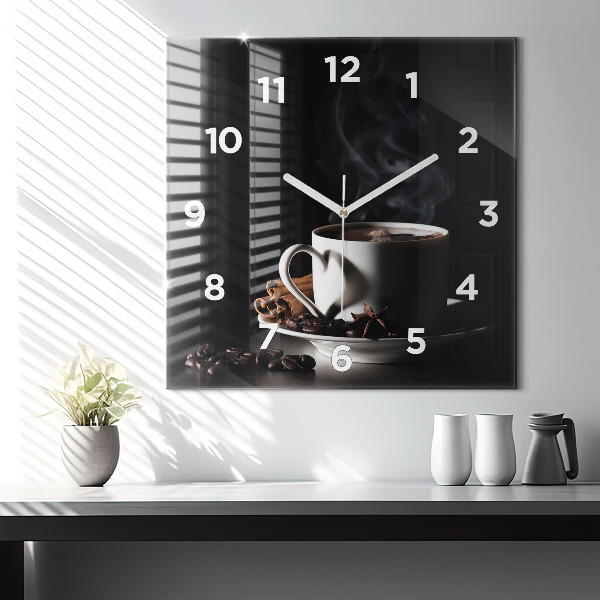 Reloj cuadrado Taza de café