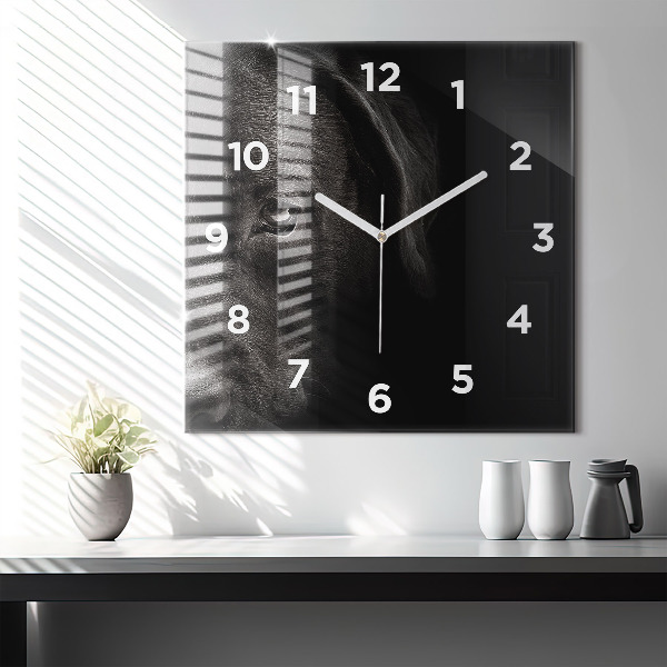 Reloj de pared cuadrado Perro y gato escocés