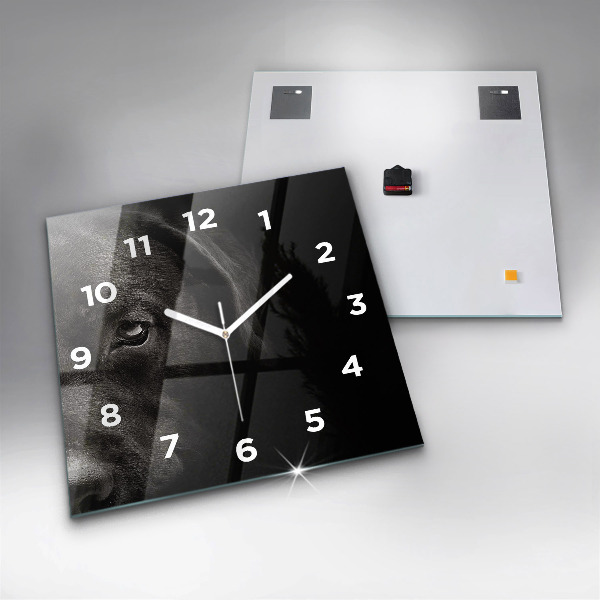 Reloj de pared cuadrado Perro y gato escocés