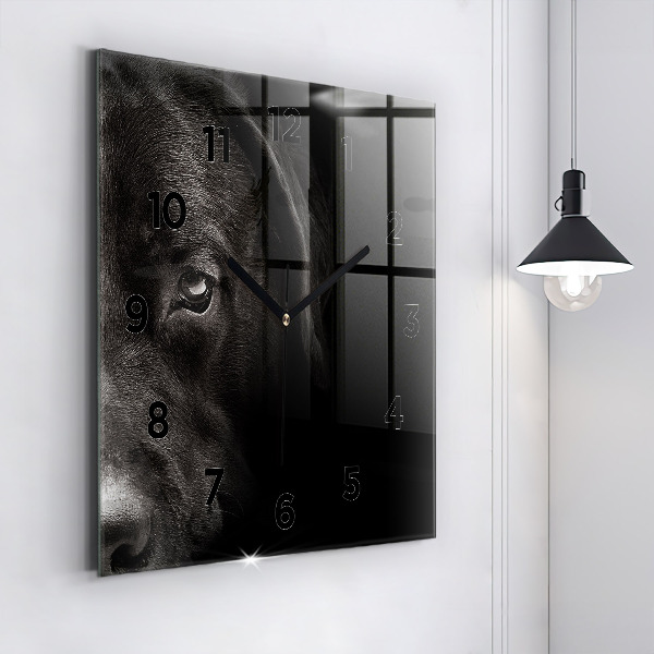 Reloj de pared cuadrado Perro y gato escocés
