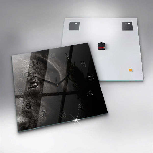 Reloj de pared cuadrado Perro y gato escocés