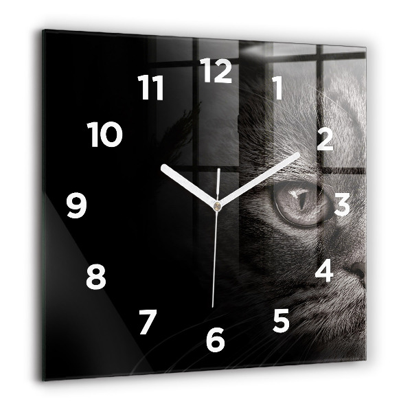 Reloj cuadrado Perro y gato escoceses