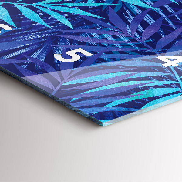 Reloj de pared cuadrado Hojas azules