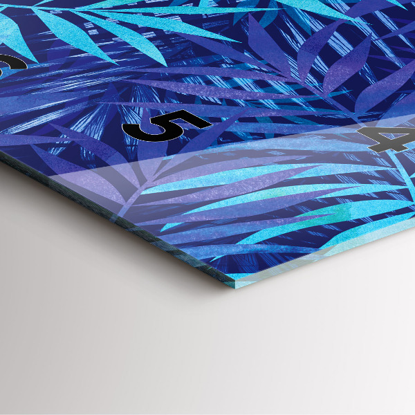 Reloj de pared cuadrado Hojas azules