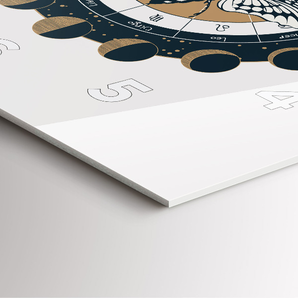 Reloj cuadrado Fases de la luna y el ojo