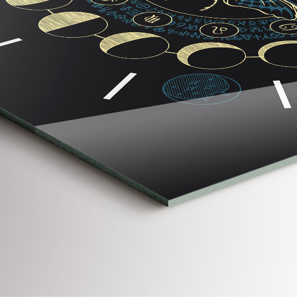 Reloj de pared cuadrado Fases de la luna e insecto