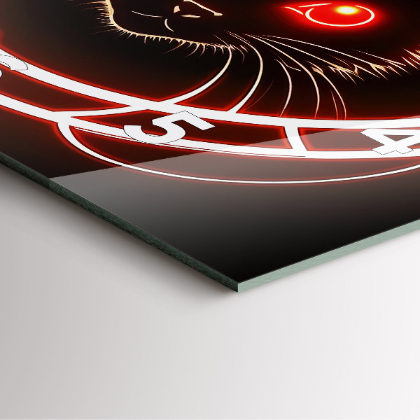 Reloj cuadrado Gato con ojos rojos