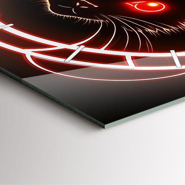 Reloj cuadrado Gato con ojos rojos