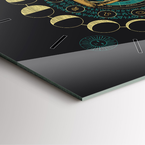 Reloj de pared cuadrado Fases de la luna y reloj de arena