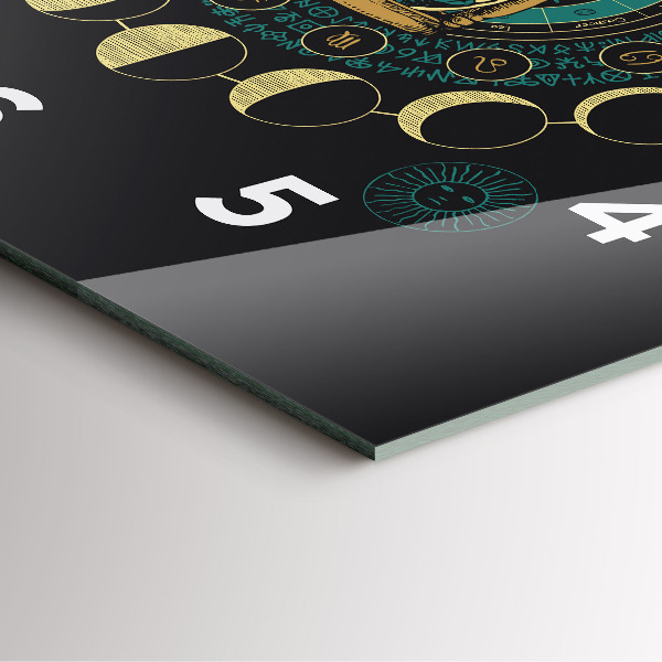 Reloj de pared cuadrado Fases de la luna y reloj de arena