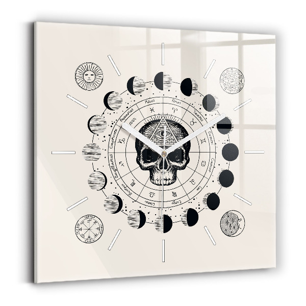 Reloj de pared cuadrado Fases de la luna