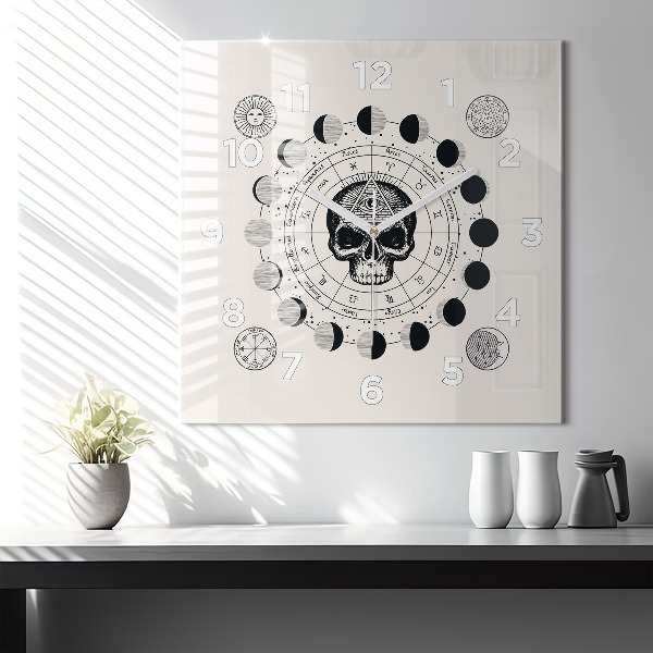Reloj de pared cuadrado Fases de la luna