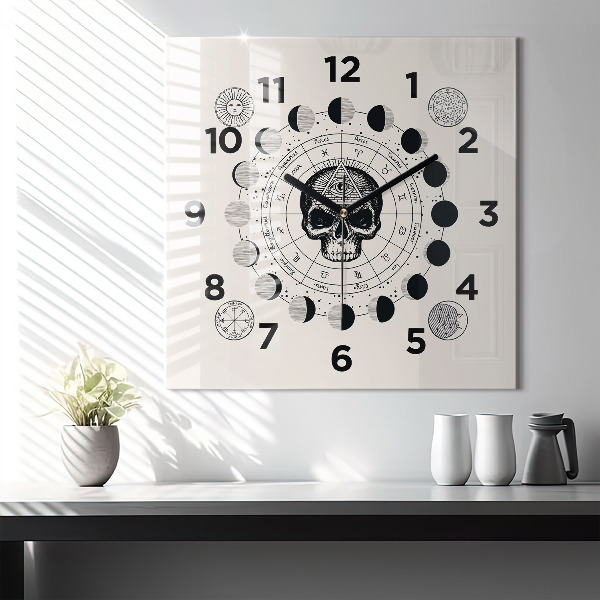 Reloj de pared cuadrado Fases de la luna