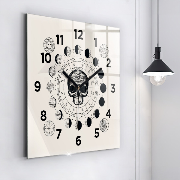 Reloj de pared cuadrado Fases de la luna