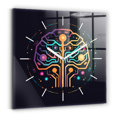 Reloj de pared cuadrado Abstracción colorida