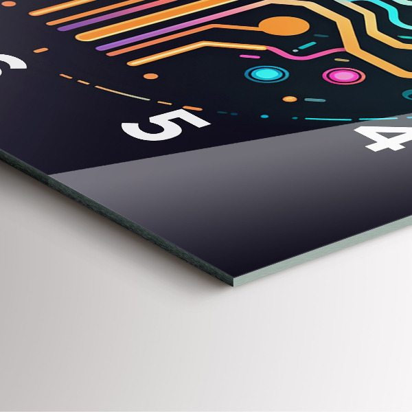 Reloj de pared cuadrado Abstracción colorida