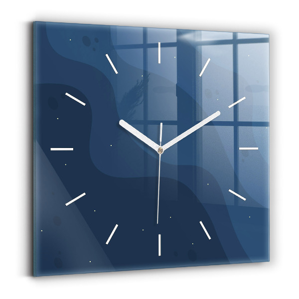 Reloj cuadrado Olas azules