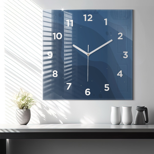 Reloj cuadrado Olas azules