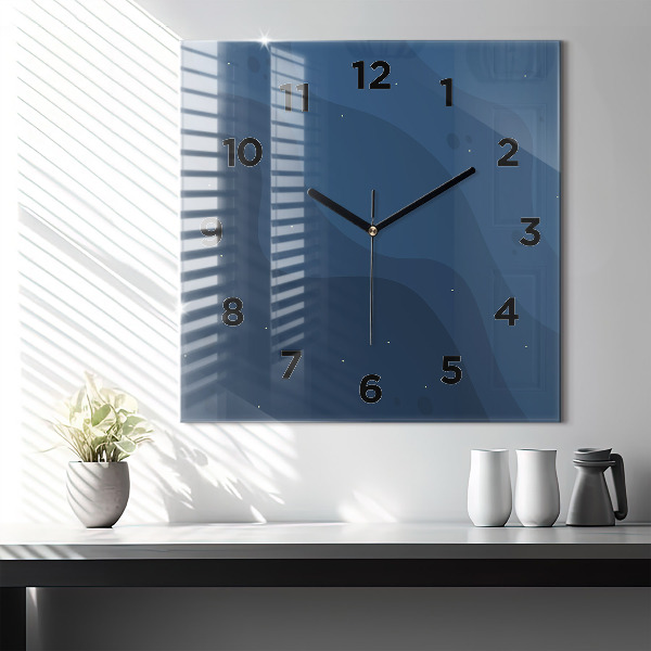 Reloj cuadrado Olas azules
