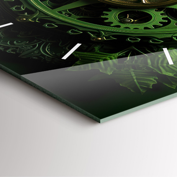 Reloj de pared cuadrado Mecanismo verde