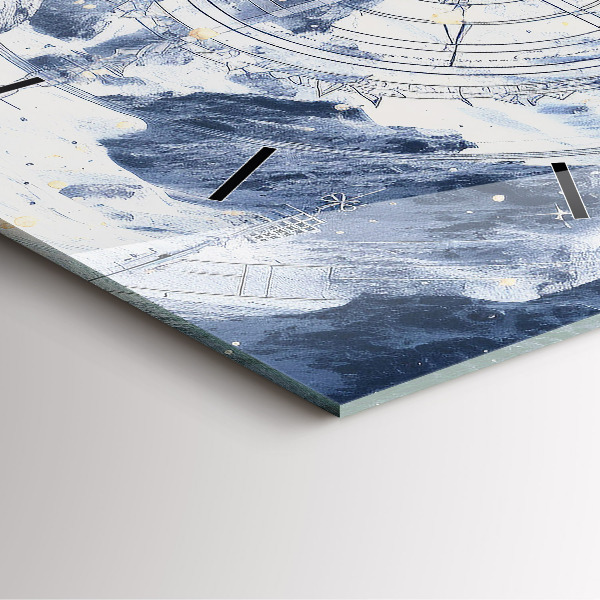 Reloj cuadrado Dibujos azules