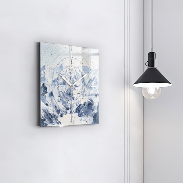 Reloj cuadrado Dibujos azules