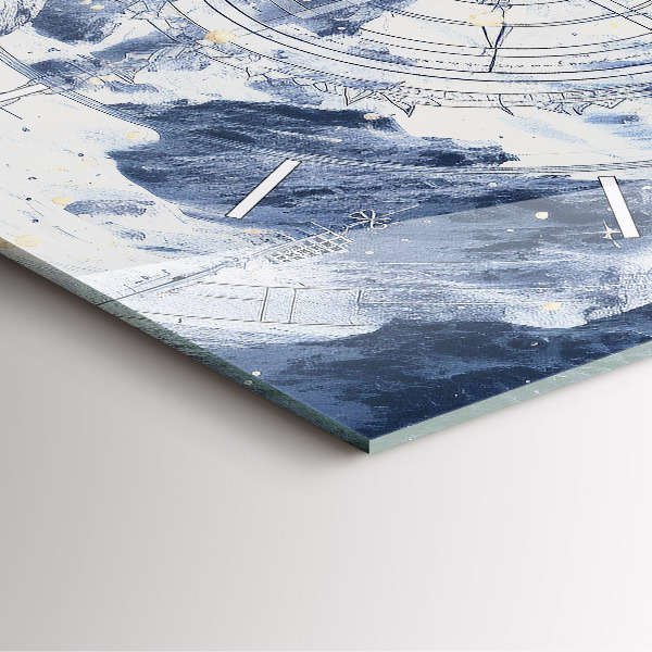 Reloj cuadrado Dibujos azules