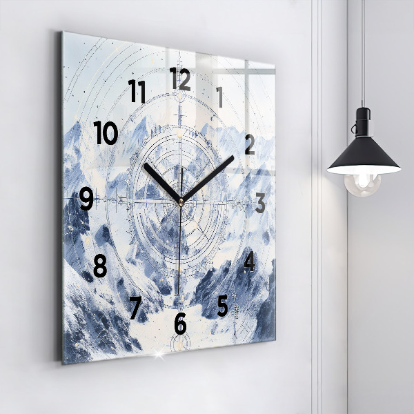 Reloj cuadrado Dibujos azules