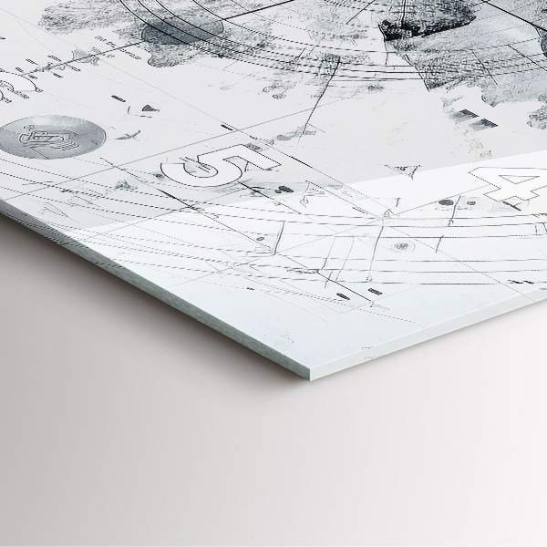 Reloj de pared cuadrado Dibujo montañas