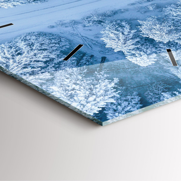 Reloj de pared cuadrado Bosque desde un dron