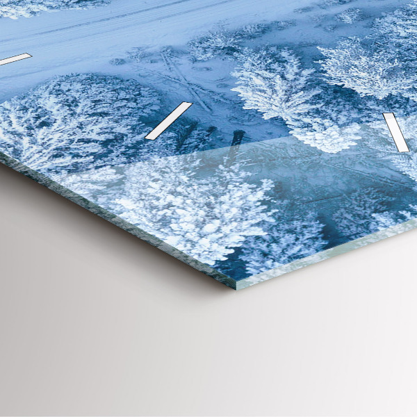 Reloj de pared cuadrado Bosque desde un dron