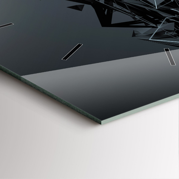 Reloj de pared cuadrado Abstracción negra